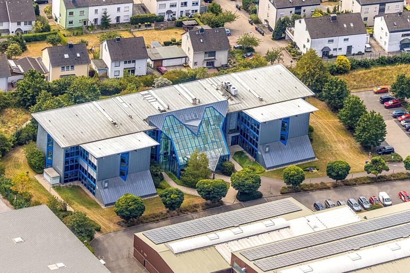 Aerial view, Stadtwerke Menden GmbH, Menden, Sauerland, Märkischer Kreis, North Rhine-Westphalia, Germany, Am Papenbusch, DE, Europe, aerial view, aerial photography, aerial photography, Stadtwerke, overview, bird's-eye view, overview, stadtw