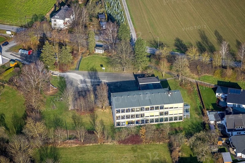 Aerial photo, Don-Bosco-Schule, catholic primary school, Wennemen, Meschede, Sauerland, North Rhine-Westphalia, Germany, education, educational institution, DE, Europe, primary school, teaching institute, aerial photo, aerial photography, aerial photography, school, overview, bird's-eye view, birds-eyes view, overview