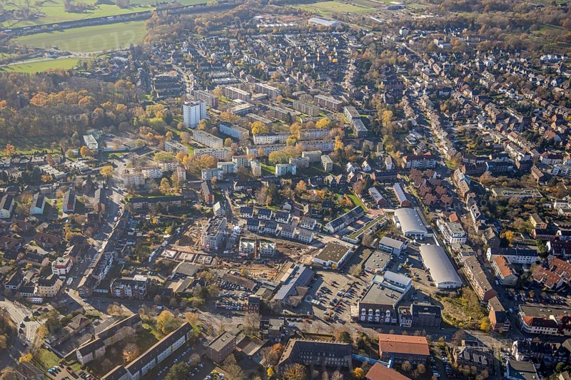 Aerial view, construction site, new housing estate Teutonenstraße, Mörs, Ruhr area, North Rhine-Westphalia, Germany, construction work, construction, construction area, building site, building plots, construction project, construction site, DE, Europe, property tax, real estate, aerial view, aerial photography, aerial photography, new construction, overview, bird's eye view, residential complex, living and living, residential area, residential buildings, residential quality, residential neighbourhood, housing estate, birds-eyes view, overview