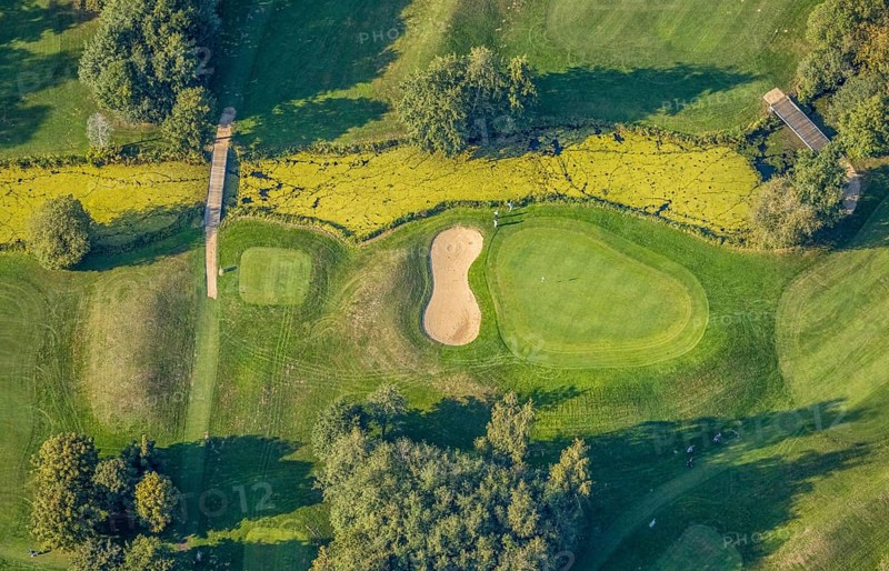 Aerial view, golf course, GolfClub Lippstadt, Lippstadt, Soest district, North Rhine-Westphalia, Germany