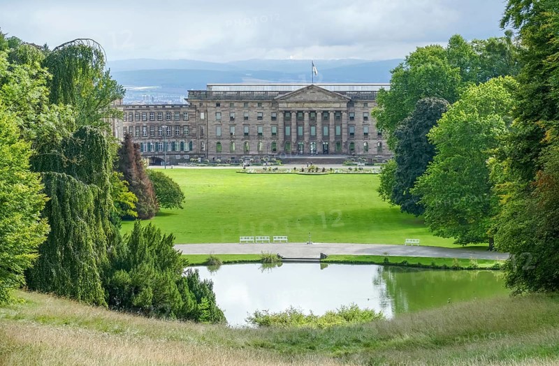 Scenery around the Schloss Wilhelmshoehe in Bad Wilhelmshoehe in Kassel, Germany