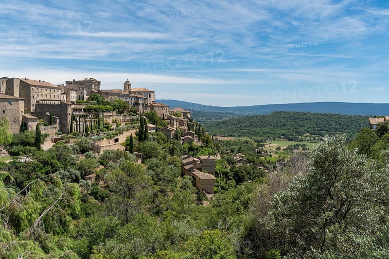 Scenery around Gordes, a comune in the Provence region of southern France at summer time