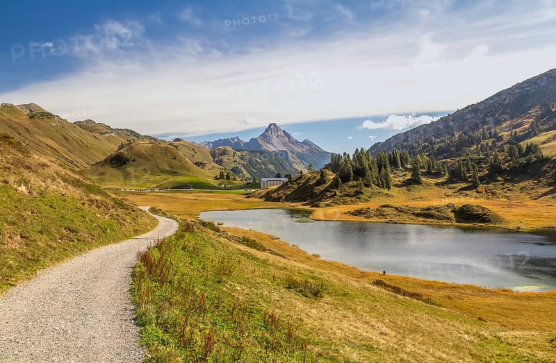 Alpine scenery around Warth in Austria