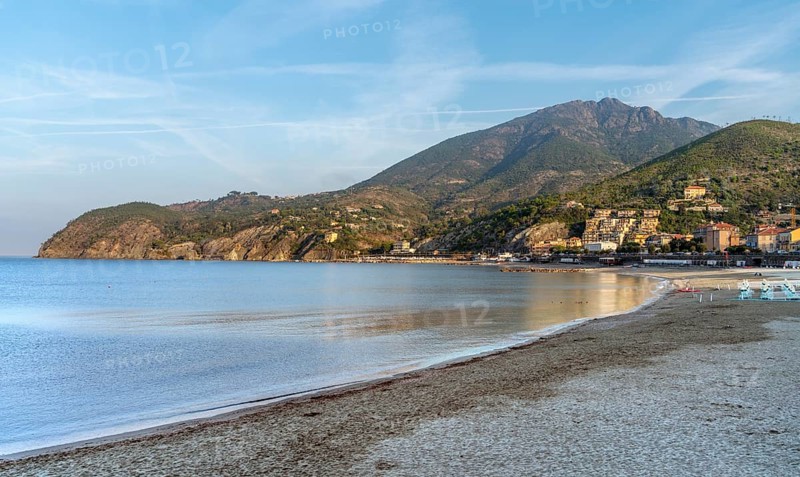 Scenery around Levanto, a small town at a coastal area in the province of La Spezia in Liguria, located in the northwest of Italy
