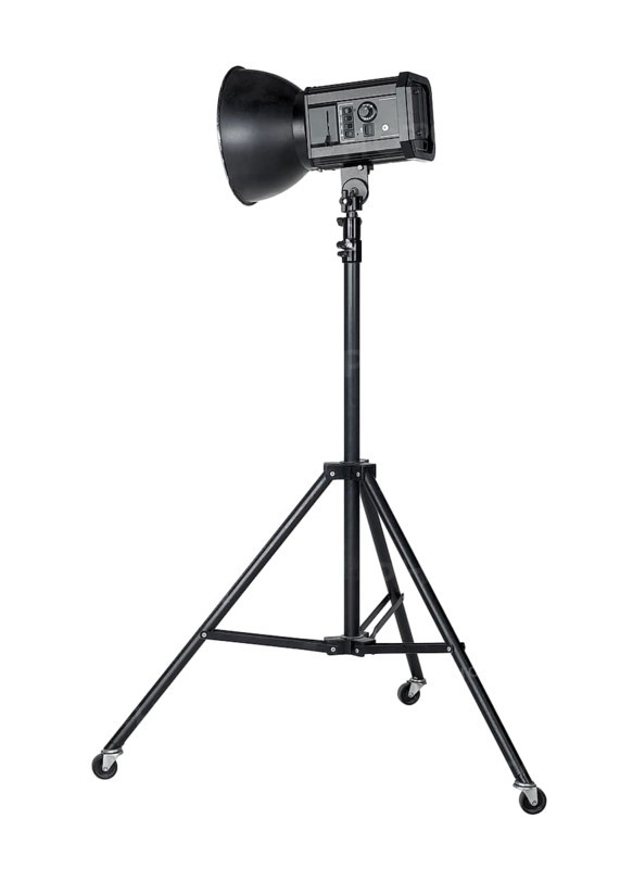 Professional studio flashlight isolated on white with clipping path