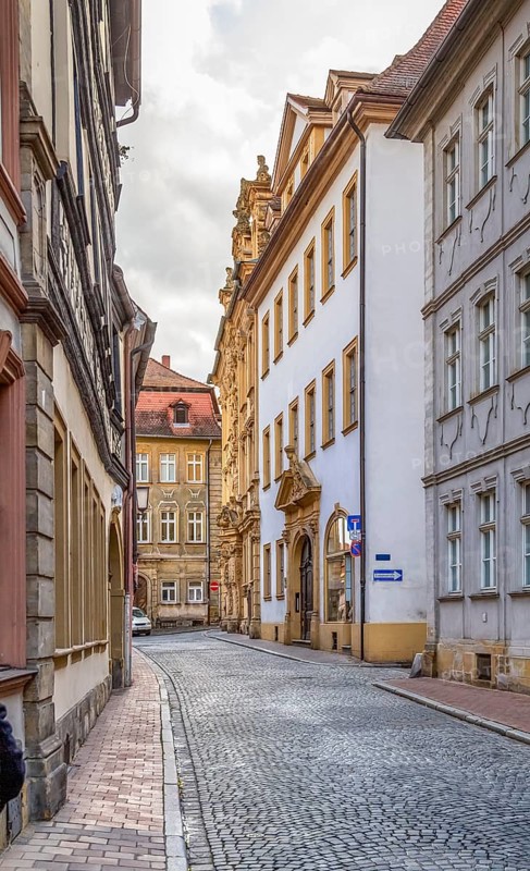 Idyllic scenery in Bamberg, a town in Upper Franconia, Germany