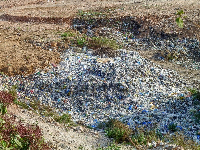 A garbage dump seen in Sri Lanka
