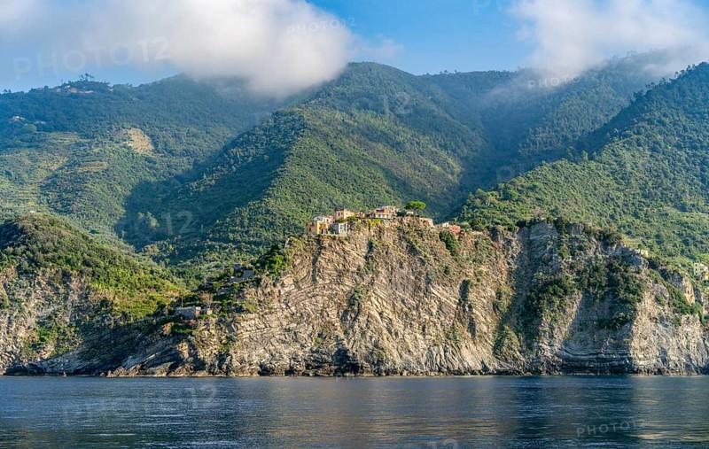 Scenery around Corniglia, a small village at a coastal area named Cinque Terre in Liguria, located in the northwest of Italy