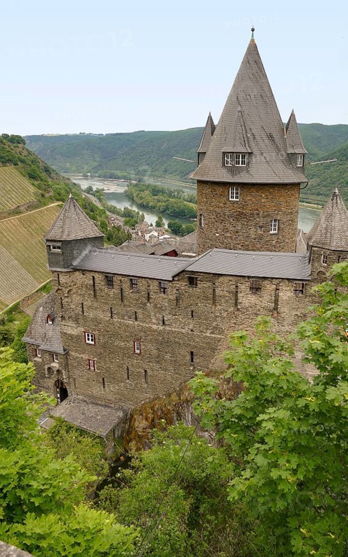 Stahleck castle near Bacharach at the Middle Rhine area in Germany