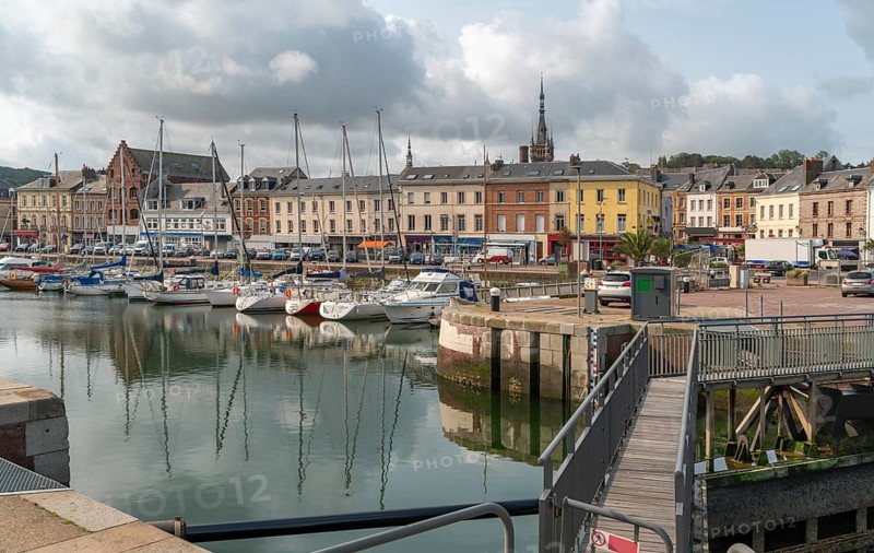 City view of Fecamp, a commune in the Seine-Maritime department in the Normandy Region of France