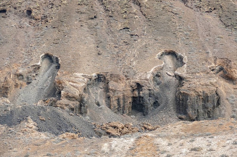 Rocky landscape detail around Guatiza at Lanzarote at the Canary Islands