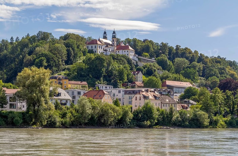 Riparian impression of Passau in Bavaria in southern Germany