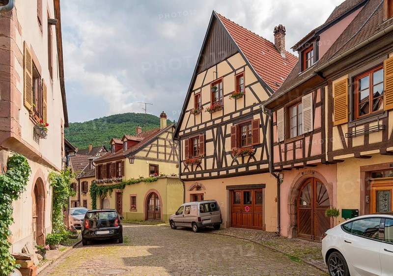 Impression of Kaysersberg, a historical town and former commune in Alsace in northeastern France