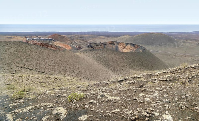 Impression at the Timanfaya National Park in Lanzarote, part of the Canary Islands in Spain
