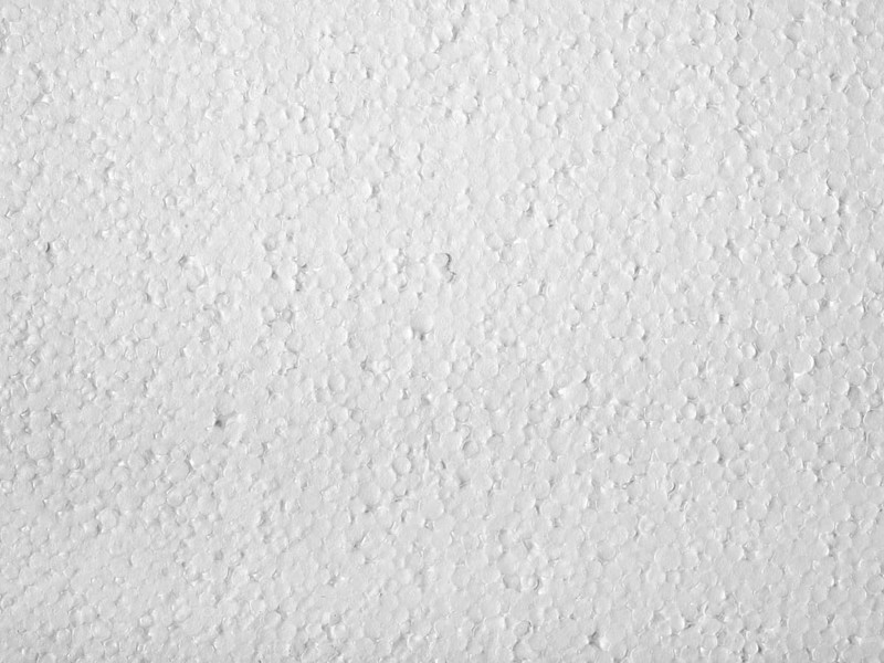 Full frame closeup of a white Polystyrene surface