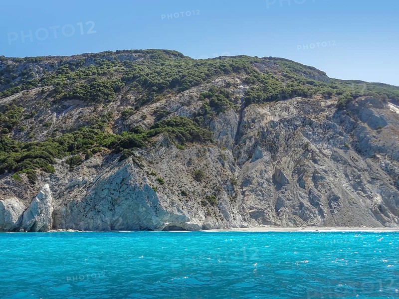 Sunny scenery at Lalaria beach in Skiathos, one of the greek Sporades islands