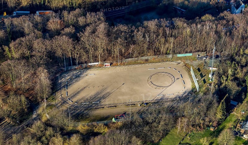 Aerial view, Hegge sports centre, Holthausen, Hagen, Ruhr area, North Rhine-Westphalia, Germany