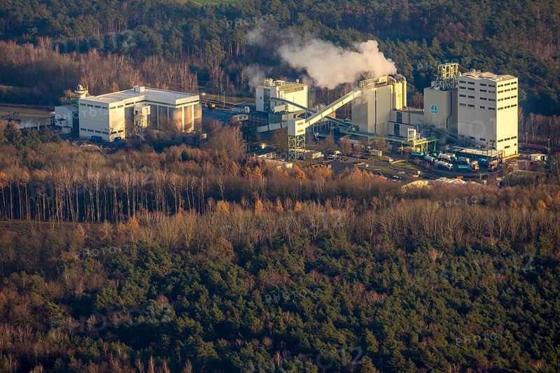 Aerial view of Quarzwerke GmbH - Haltern plant in the district of Lehmbraken in Haltern am See in the Ruhr area in North Rhine-Westphalia, Germany, DE, Europe, Haltern am See, aerial photograph, aerial photography, aerial photography, North Rhine-Westphalia, Quarzwerkstraße, Ruhr area, overview, bird's-eye view, overview