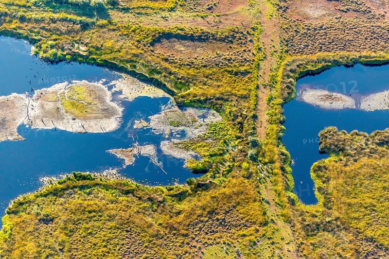Aerial photo, Großes Torfmoor, Gehlenbeck, Hille, Lübbecke, Ostwestfalen-Lippe, OWL, North Rhine-Westphalia, Germany, DE, Europe, Hiller Moor, raised bog, aerial photo, aerial photography, aerial photography, moor, nature reserve Großes Torfmoor, Nettelstedter Moor, OWL book, OWL book, Ostwestfalen book, Torfmoor Lübbecke, overview, bird's eye view, birds-eyes view, overview