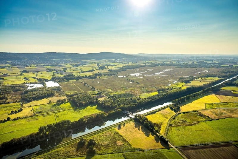 Aerial photo, Großes Torfmoor, Gehlenbeck, Hille, Lübbecke, Ostwestfalen-Lippe, OWL, North Rhine-Westphalia, Germany, DE, Europe, Hiller Moor, raised bog, aerial photograph, aerial photography, aerial photography, Mittellandkanal, moor, Großes Torfmoor nature reserve, Nettelstedter Moor, OWL book, OWL book, Ostwestfalenbuch, Torfmoor Lübbecke, overview, bird's eye view, birds-eyes view, overview