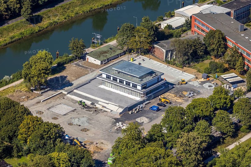 Aerial view, construction site water sports centre, Hamm, Ruhr area, North Rhine-Westphalia, Germany, DE, Europe, birds-eyes, view, aerial photography, aerial photography, aerial photography, overview, overview, bird's eye view, water sports, canoeing, rowing, sports, leisure, water, fitness