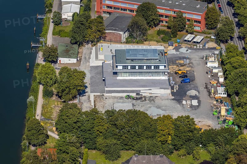 Aerial view, construction site water sports centre, Hamm, Ruhr area, North Rhine-Westphalia, Germany, DE, Europe, birds-eyes, view, aerial photography, aerial photography, aerial photography, overview, overview, bird's eye view, water sports, canoeing, rowing, sports, leisure, water, fitness