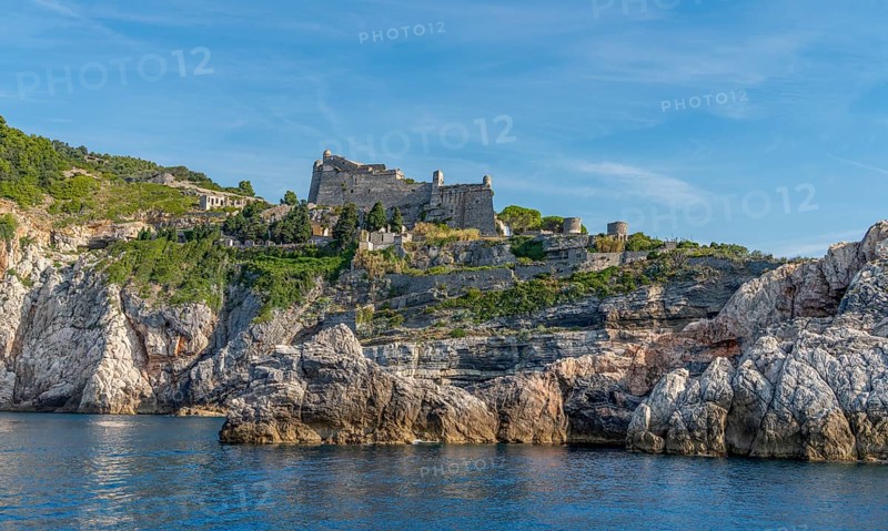 Doria Castle at Porto Venere, a town at a coastal area in the province of La Spezia in Liguria, located in the northwest of Italy
