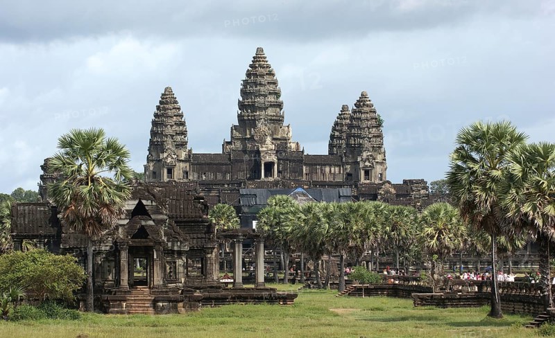 Temple complex named Angkor Wat in Cambodia