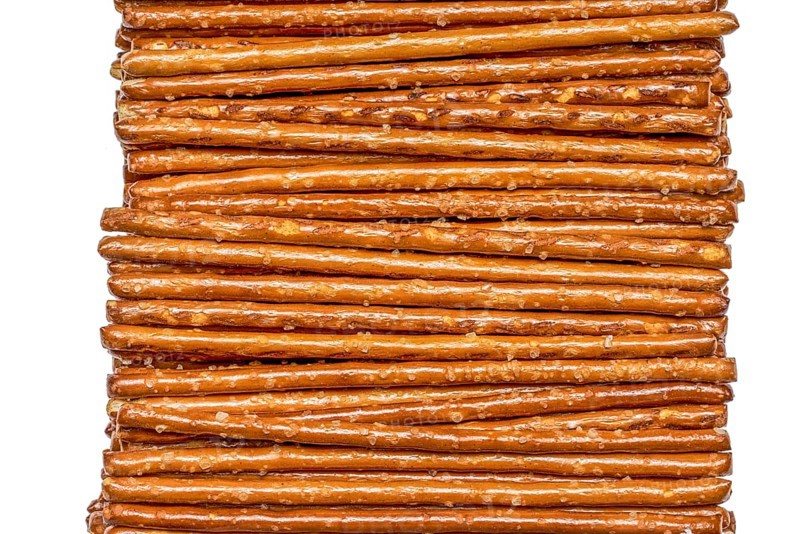 Closeup of some salt sticks in light back