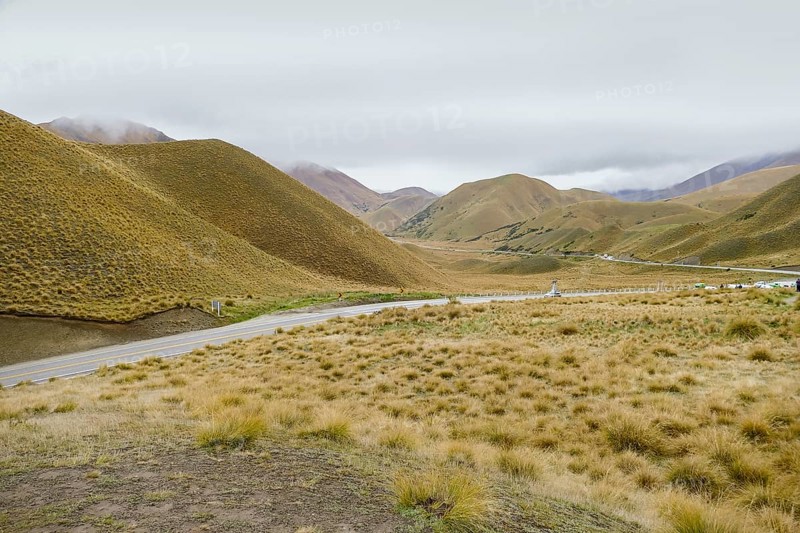 Impression around the Lindis Pass at the South Island of New Zealand