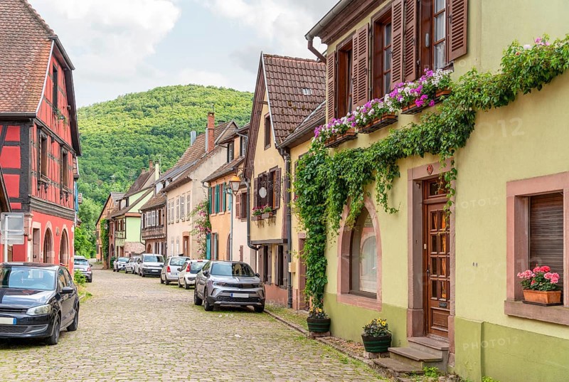 Impression of Kaysersberg, a historical town and former commune in Alsace in northeastern France