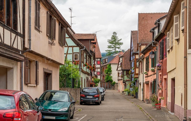 Impression of Kaysersberg, a historical town and former commune in Alsace in northeastern France