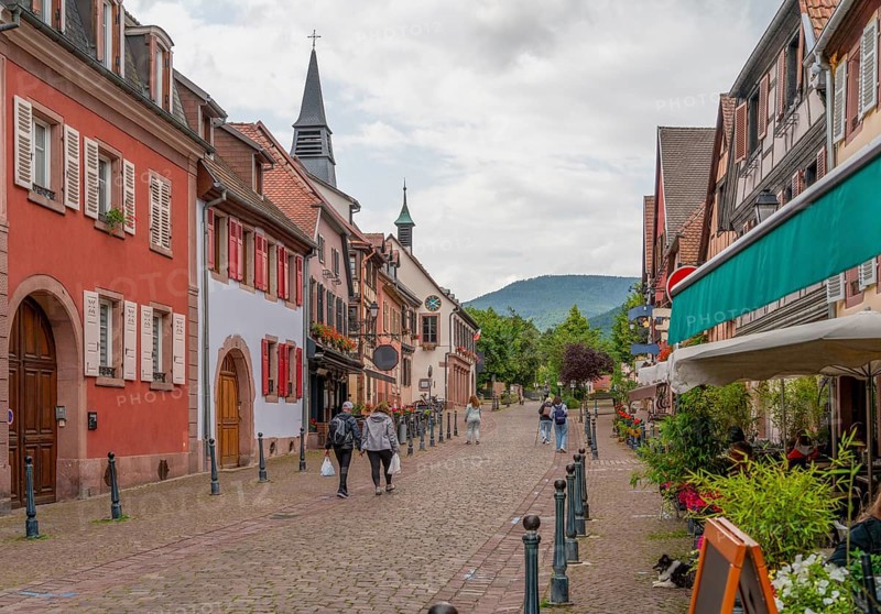 Impression of Kaysersberg, a historical town and former commune in Alsace in northeastern France