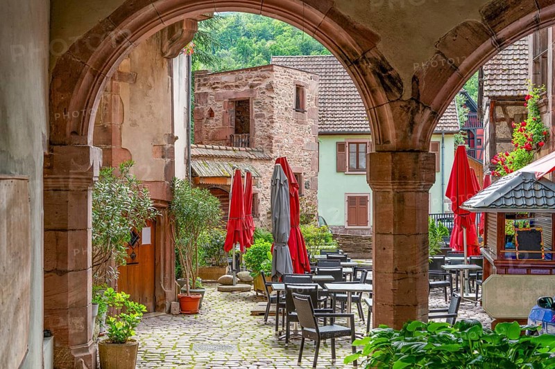 Impression of Kaysersberg, a historical town and former commune in Alsace in northeastern France