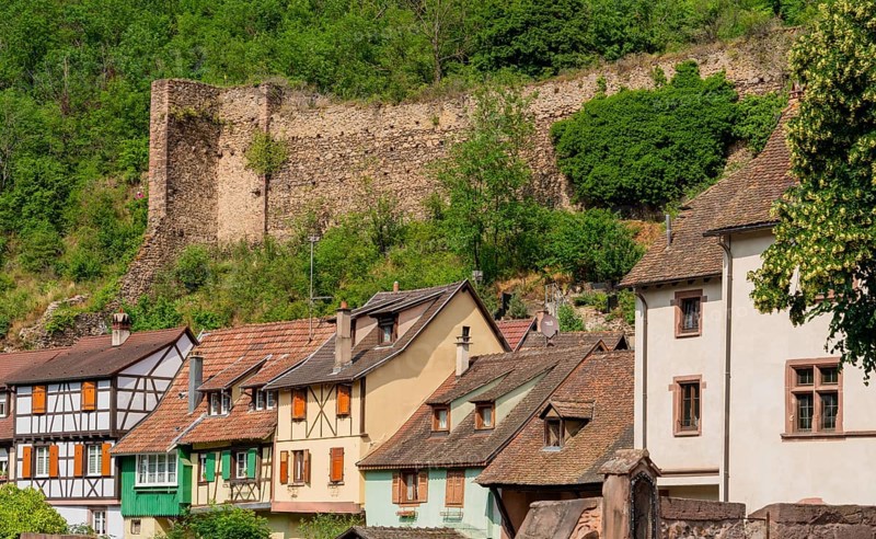 Impression of Kaysersberg, a historical town and former commune in Alsace in northeastern France