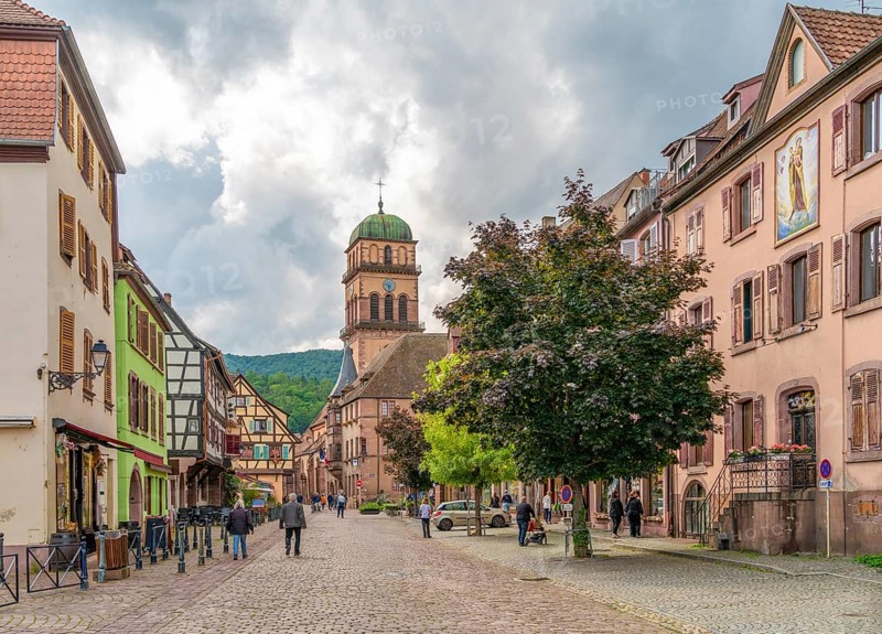 Impression of Kaysersberg, a historical town and former commune in Alsace in northeastern France