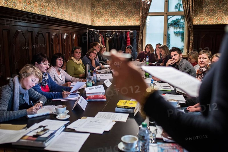 DEU Germany Germany Berlin Writing seminar at the Literaturhaus