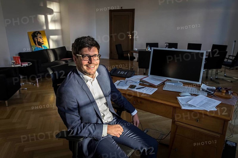 DEU Germany Germany Berlin The new Berlin Senator of Justice, the Green politician Dirk Behrendt in his office