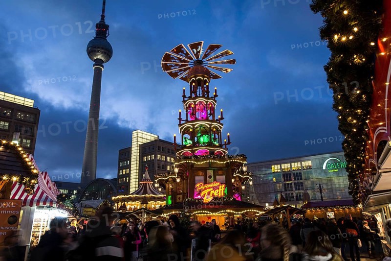 DEU Germany Germany Berlin Christmas market at Alexanderplatz