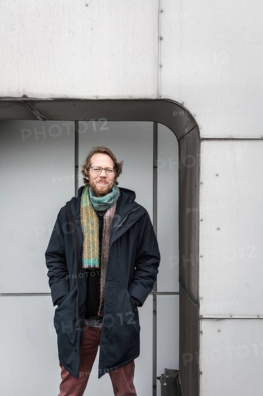 DEU Germany Germany Berlin The city councillor for Kreuzberg-Friedrichshain, Florian Schmidt, poses on the roof of the old town hall in Kreuzberg