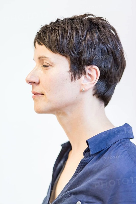 DEU Germany Germany Leipzig Portrait of the Federal Chairwoman of the AFD, Alternative for Germany, Frauke Petry, at the office of the AFD Saxony