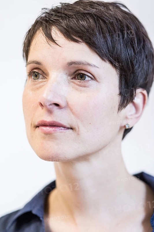 DEU Germany Germany Leipzig Portrait of the Federal Chairwoman of the AFD, Alternative for Germany, Frauke Petry, at the office of the AFD Saxony