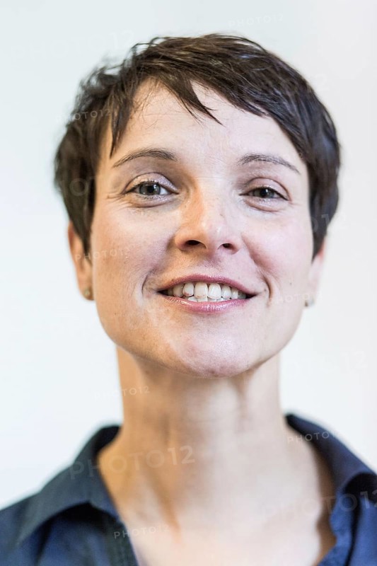 DEU Germany Germany Leipzig Portrait of the Federal Chairwoman of the AFD, Alternative for Germany, Frauke Petry, at the office of the AFD Saxony
