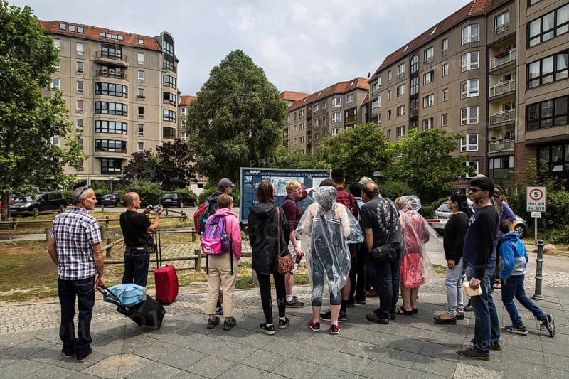 DEU Germany Germany Berlin Tourists at the site of the former 'Führerbunker' in Berlin-Mitte