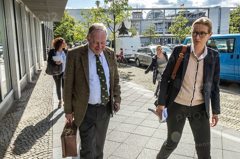 DEU Germany Germany Berlin AFD press conference on immigration and crime with Alice Weidel and Alexander Gauland