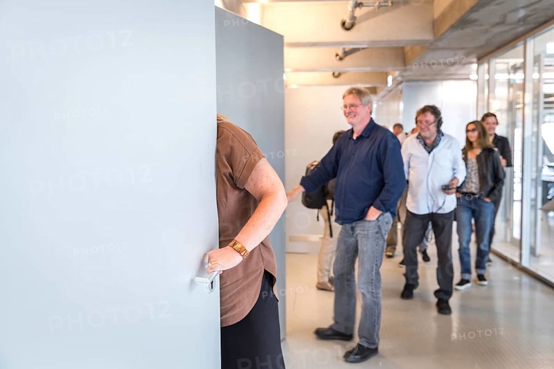 DEU Germany Germany Berlin Press tour of the new Taz building in Friedrichsstrasse