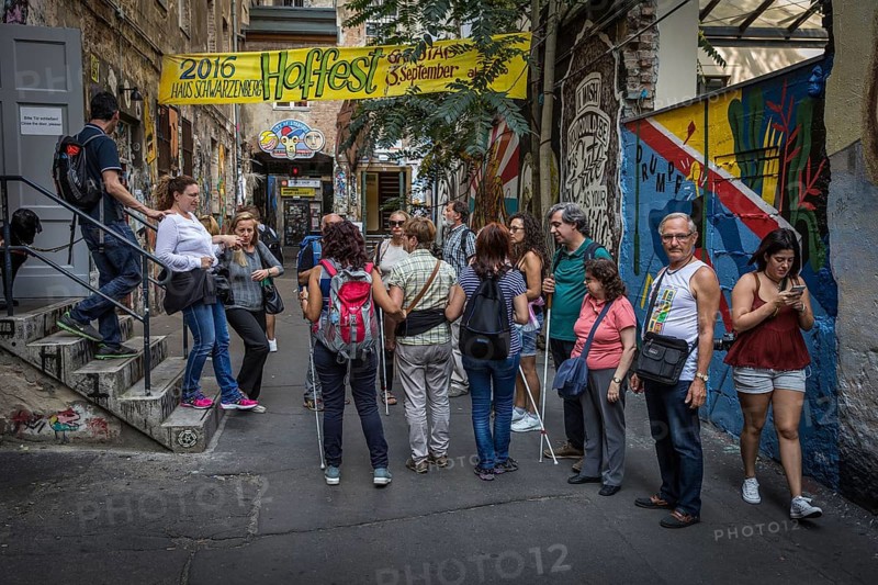 DEU Germany Germany Berlin A group of blind people visit the Otto Weidt workshop for the blind in Berlin-Mitte