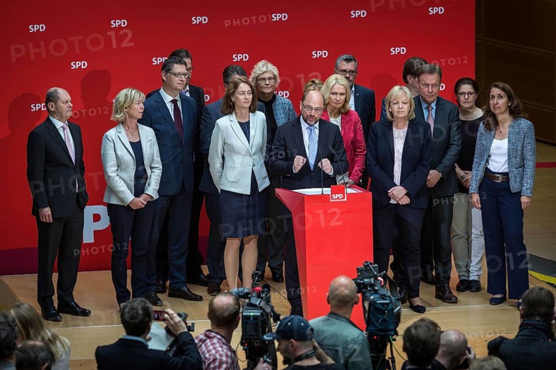 DEU Germany Germany Berlin SPD press conference and photo opportunity after the lost state election in North Rhine-Westphalia