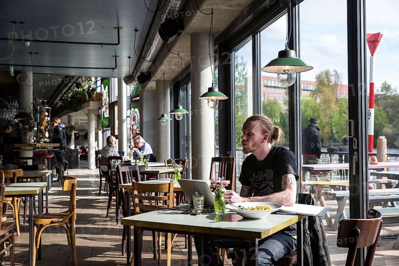 DEU Germany Germany Berlin The new home of the makers of Bar 25 and Kater Holzig at Holzmarkt 25, restaurant and café