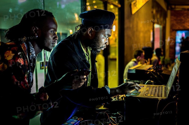RWA RWANDA RUANDA Kigali A DJ plays in the Panorama Bar Ivy